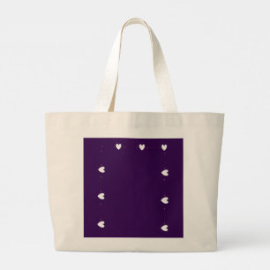 Purple Heart Tote Bag – Minimal Aesthetic Reusable