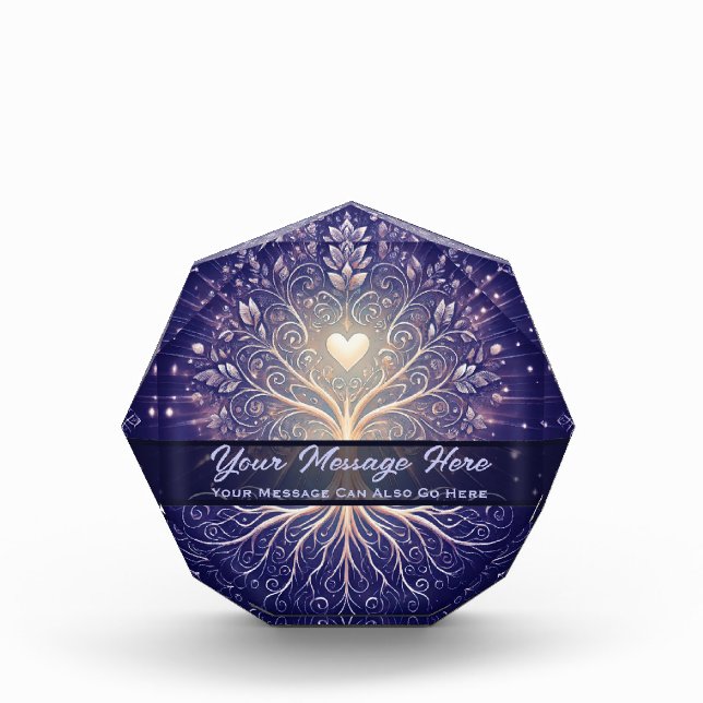 Purple Heart Tree of Life Acrylic Award (Front)