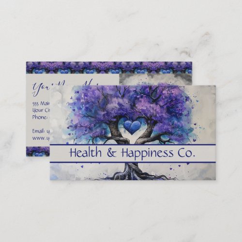 Purple Heart Tree of Life Business Card
