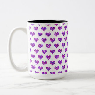 Purple Heart  Two-Tone Coffee Mug