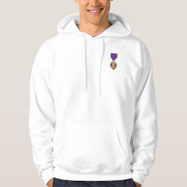 Purple Heart us Military Award Veteran Gift Hoodie (Front)