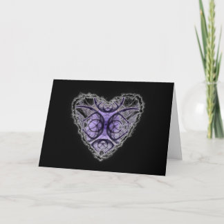 Purple Heart Valentine Love Holiday Card
