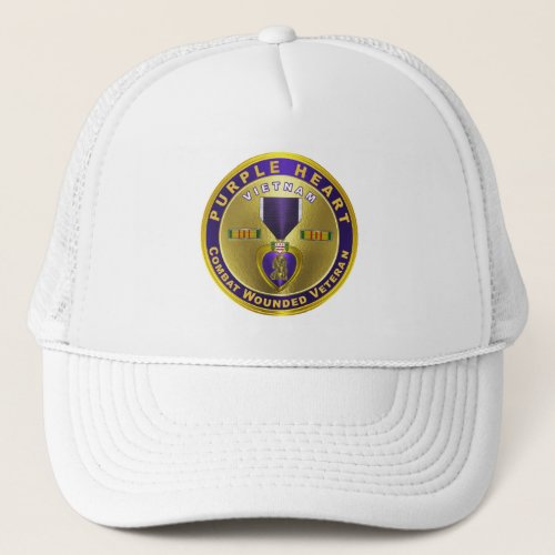 Purple Heart VIETNAM Trucker Hat