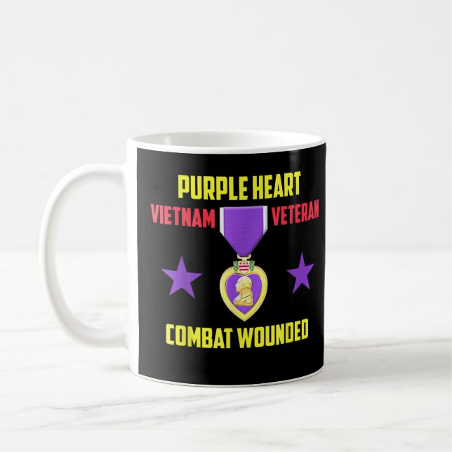 Purple Heart Vietnam Veteran  Coffee Mug (Left)