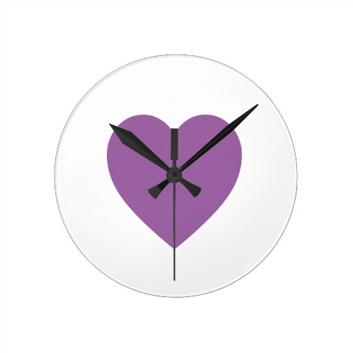 Purple Heart Wall Clock | Zazzle