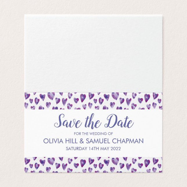 Purple Heart watercolor (Outside Unfolded)