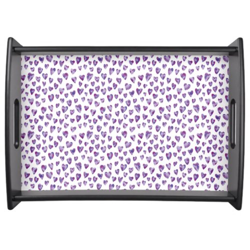 Purple Heart watercolor Serving Tray