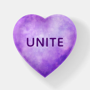 Purple Heart with UNITE Paperweight