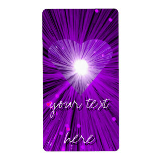 Purple Heart 'Your Text' label