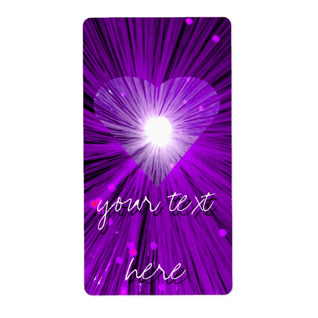Purple Heart 'Your Text' label (Front)