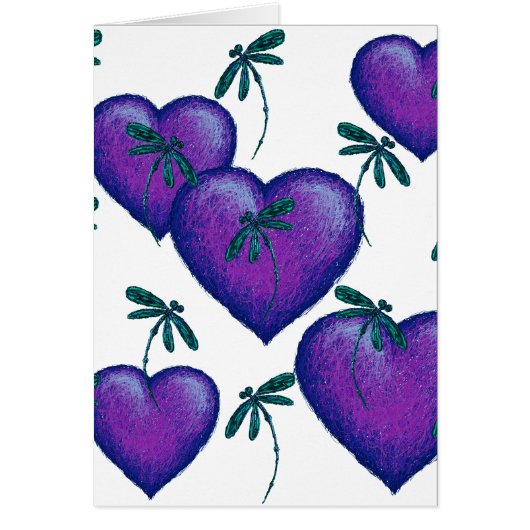 Purple Hearts and Dragonflies (Front)