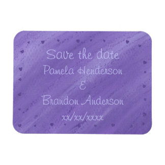 Purple Hearts Blended Purple Save the date Magnets