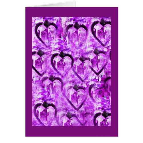Purple hearts card