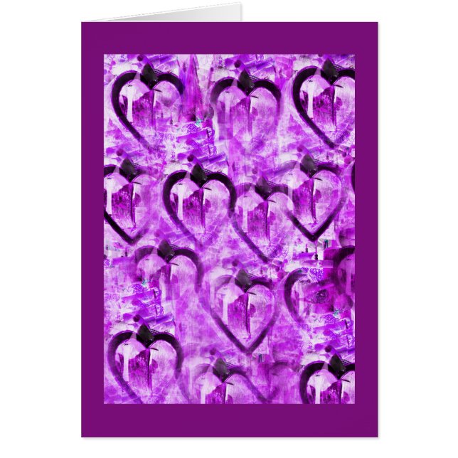 Purple hearts card (Front)