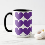 Purple Hearts Coffee Mug at Zazzle