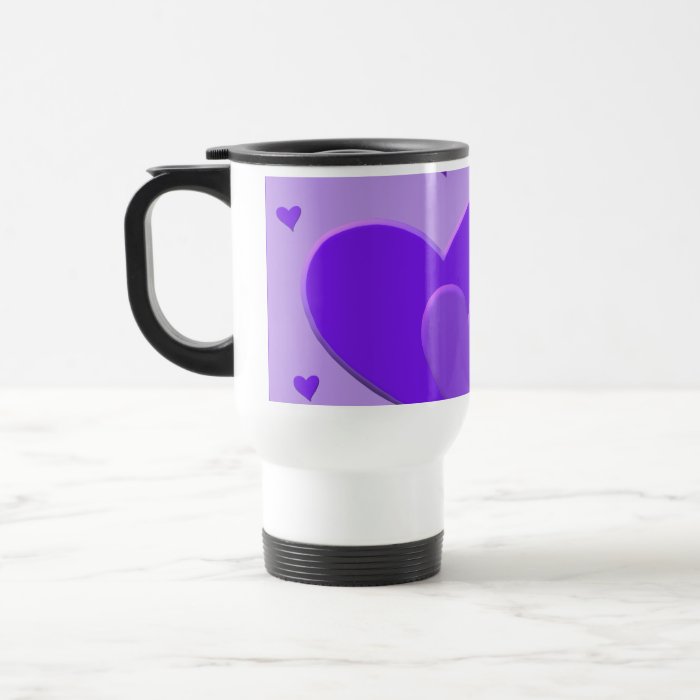 Purple Hearts Coffee Mugs