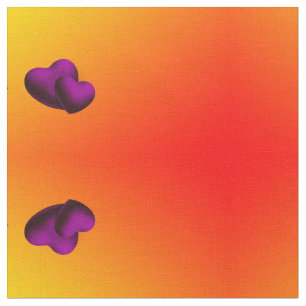 Purple Hearts Fabric