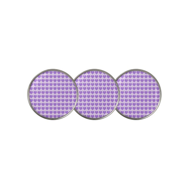 Purple Hearts Golf Ball Marker (3 Up)