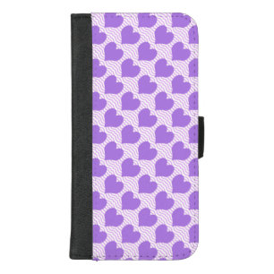 Purple Hearts iPhone 8/7 Plus Wallet Case