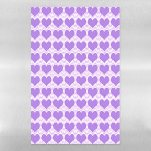 Purple Hearts Magnetic Dry Erase Sheet