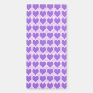Purple Hearts Magnetic Notepad