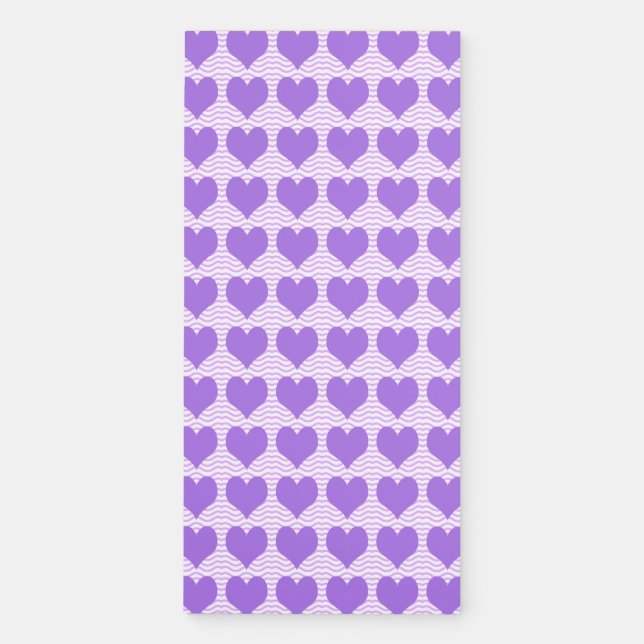 Purple Hearts Magnetic Notepad (Front)