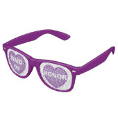 Purple Hearts Maid of Honor Party Eye Glasses (Angled)