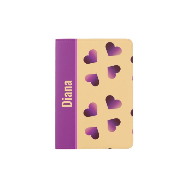 Purple hearts passport holder (Front)