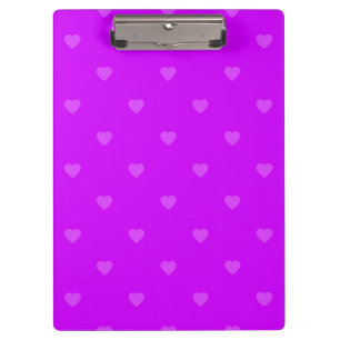Purple hearts pattern clipboard