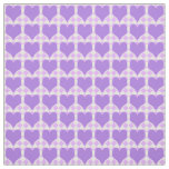 Purple Hearts Pattern Fabric