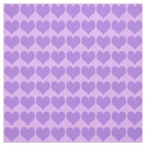 Purple Hearts Pattern Fabric