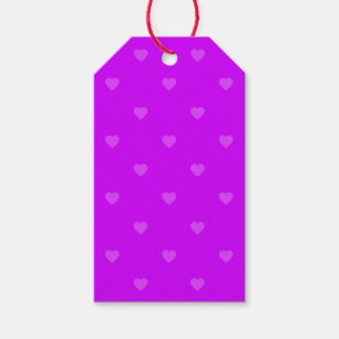 Purple hearts pattern gift tags
