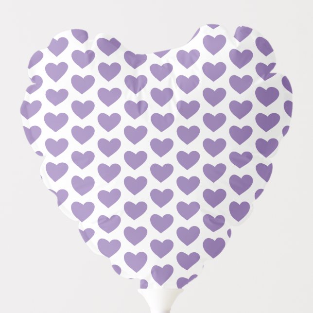 Purple Hearts Patterns Valentine's Day Balloon (Front)