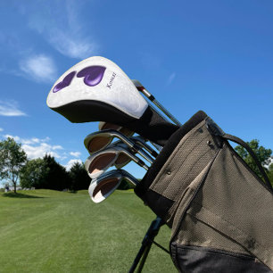 Purple Hearts Personalized Golf Head Cover