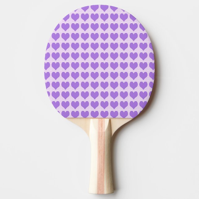 Purple Hearts Ping Pong Paddle (Front)