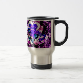 Purple Hearts Travel Mug