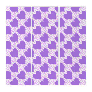 Purple Hearts Triptych