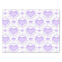 Purple hearts Valentine tissue paper