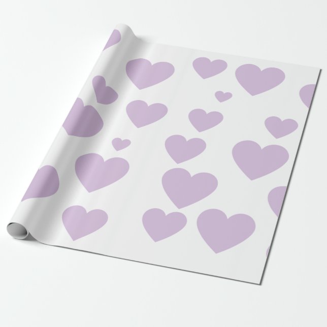 purple hearts Wrapping Paper (Unrolled)