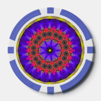 Purple Heaven Fractal Poker Chips