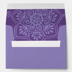 Purple Hemsa Bat Mitzvah Return Address Envelope