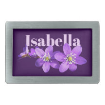 Purple Hepatica Flowers Custom Name