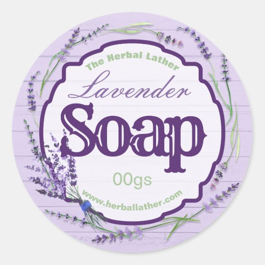 Purple Herbal Lavender Soap Labels | Zazzle.com