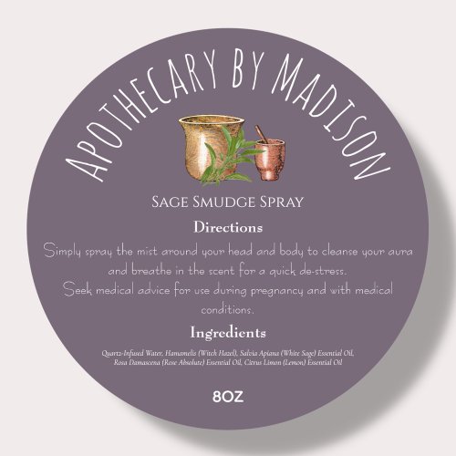 Purple  Herbal Product Ingredient Labels