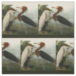 Purple Heron Audubon Bird Wildlife Painting Fabric