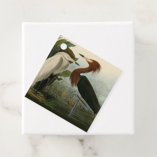 Purple Heron Audubon Bird Wildlife Painting Favor Tags