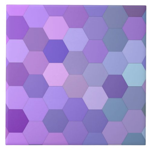 purple hexagon ceramic tile