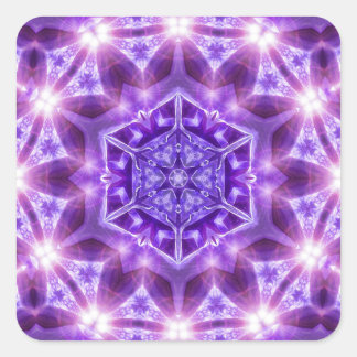Purple Hexagon Geometry Energy sticker