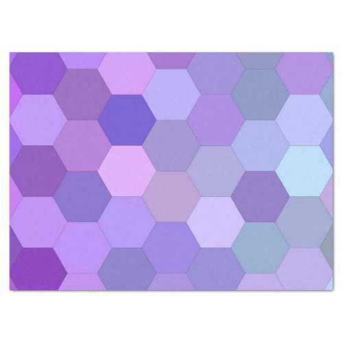 purple hexagon tissue paper