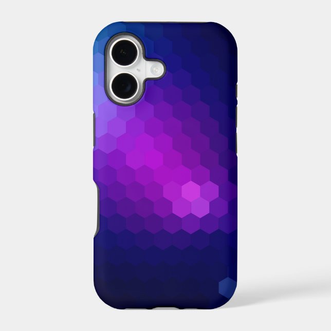 Purple hexagonal seamless graphic iphone case (Back)